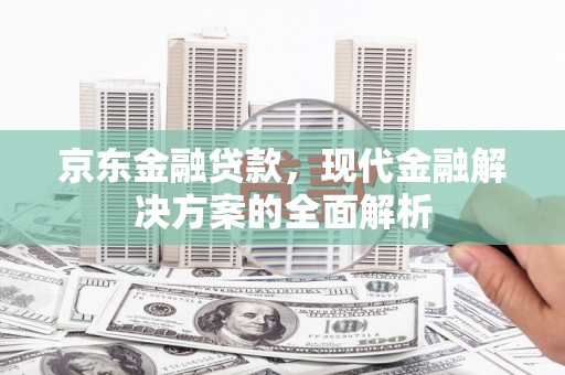 昔阳京东金融贷款，现代金融解决方案的全面解析