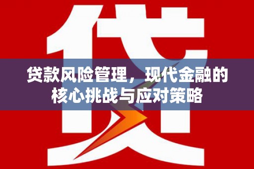 昔阳贷款风险管理，现代金融的核心挑战与应对策略