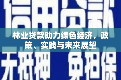 昔阳林业贷款助力绿色经济，政策、实践与未来展望