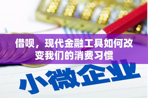 昔阳借呗，现代金融工具如何改变我们的消费习惯