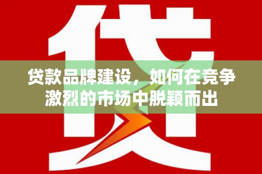 昔阳贷款品牌建设，如何在竞争激烈的市场中脱颖而出