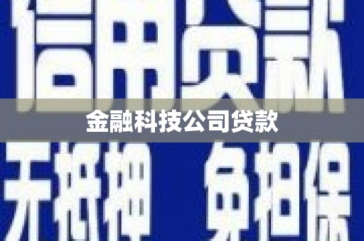 昔阳金融科技公司贷款