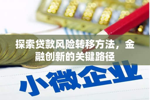 昔阳探索贷款风险转移方法，金融创新的关键路径