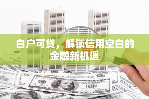 昔阳白户可贷，解锁信用空白的金融新机遇