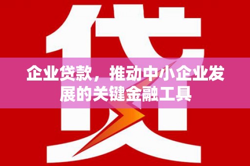 昔阳企业贷款，推动中小企业发展的关键金融工具