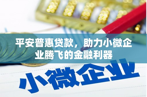 昔阳平安普惠贷款，助力小微企业腾飞的金融利器