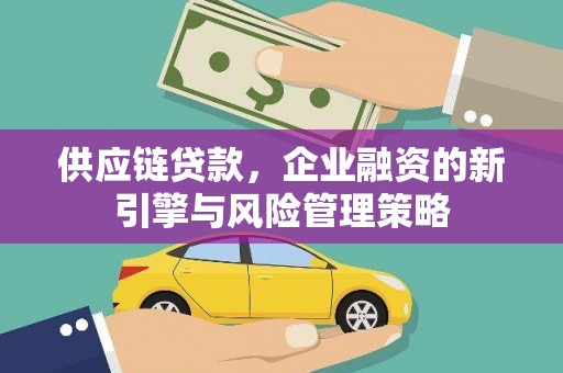 昔阳供应链贷款，企业融资的新引擎与风险管理策略
