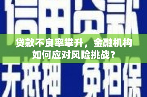 昔阳贷款不良率攀升，金融机构如何应对风险挑战？