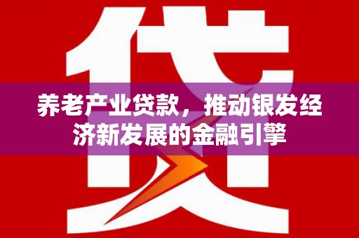 昔阳养老产业贷款，推动银发经济新发展的金融引擎