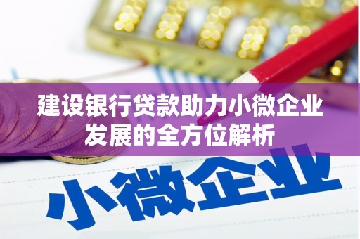 昔阳建设银行贷款助力小微企业发展的全方位解析